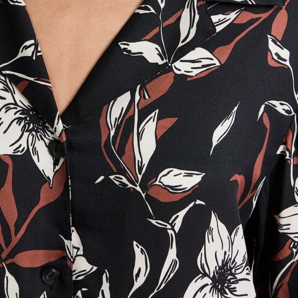 Rag & Bone Mare Hawaiian Button Down Short Sleeve Silk Blend Shirt Size Small - Picture 7 of 13